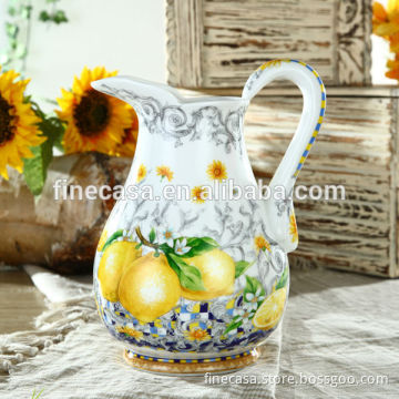 Elegant New Bone China Large Water Jug in Color Box